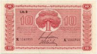 10 Markkaa 1945 Litt.B K5545955 kl.9